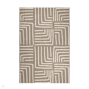 County Patches Taupe In-Outdoor Flatweave Rug-Melrose-Rug Love - The Most Loved Rug Store